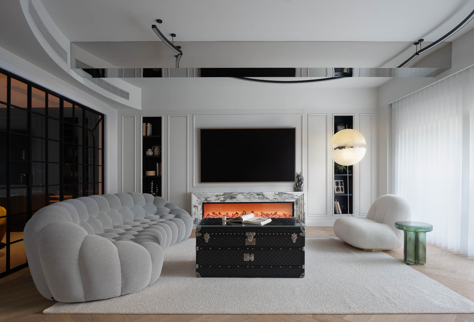 265㎡大平層設計,265㎡,大平層設計案例,住宅設計,法式風格家裝設計,現代法式風格住宅,精裝房改造,大平層設計,大平層設計方案,法式風格,上海,上海梧桐樹下晶大廈-被Art Deco細節拿捏,示覺設計