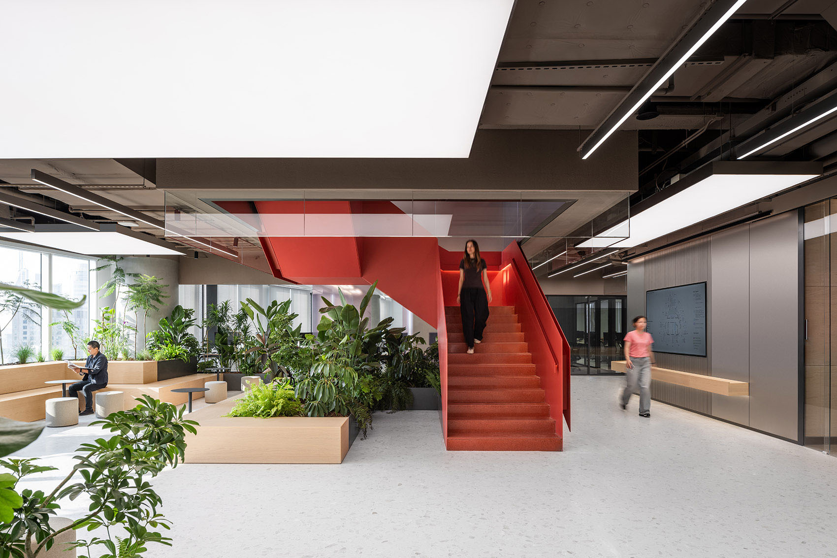 開放式辦公室,辦公室裝修,IFG伊波萊茨建築設計,辦公室設計案例,辦公室設計方案,陽獅集團上海辦公總部,上海,辦公室設計