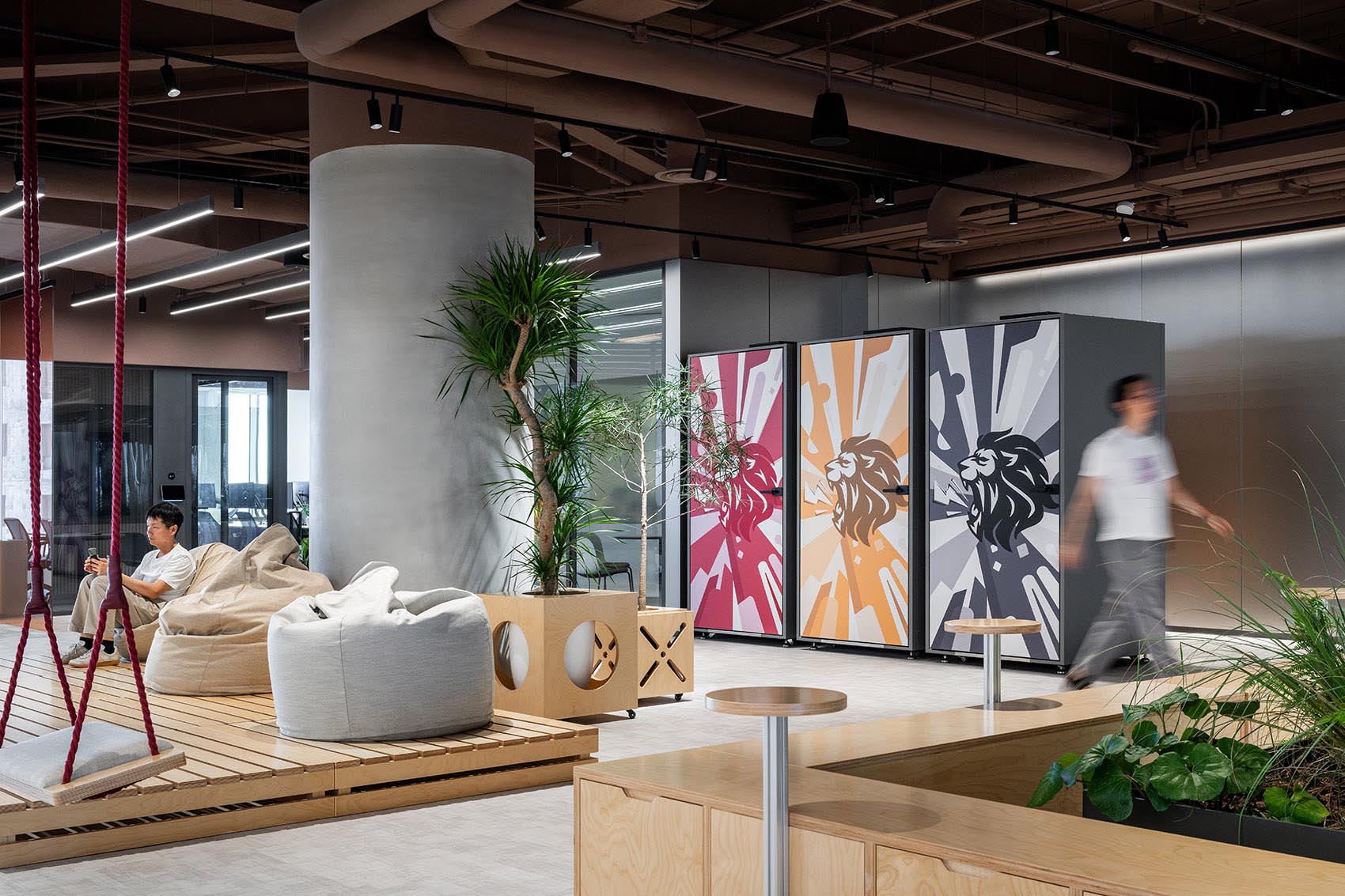 開放式辦公室,辦公室裝修,IFG伊波萊茨建築設計,辦公室設計案例,辦公室設計方案,陽獅集團上海辦公總部,上海,辦公室設計