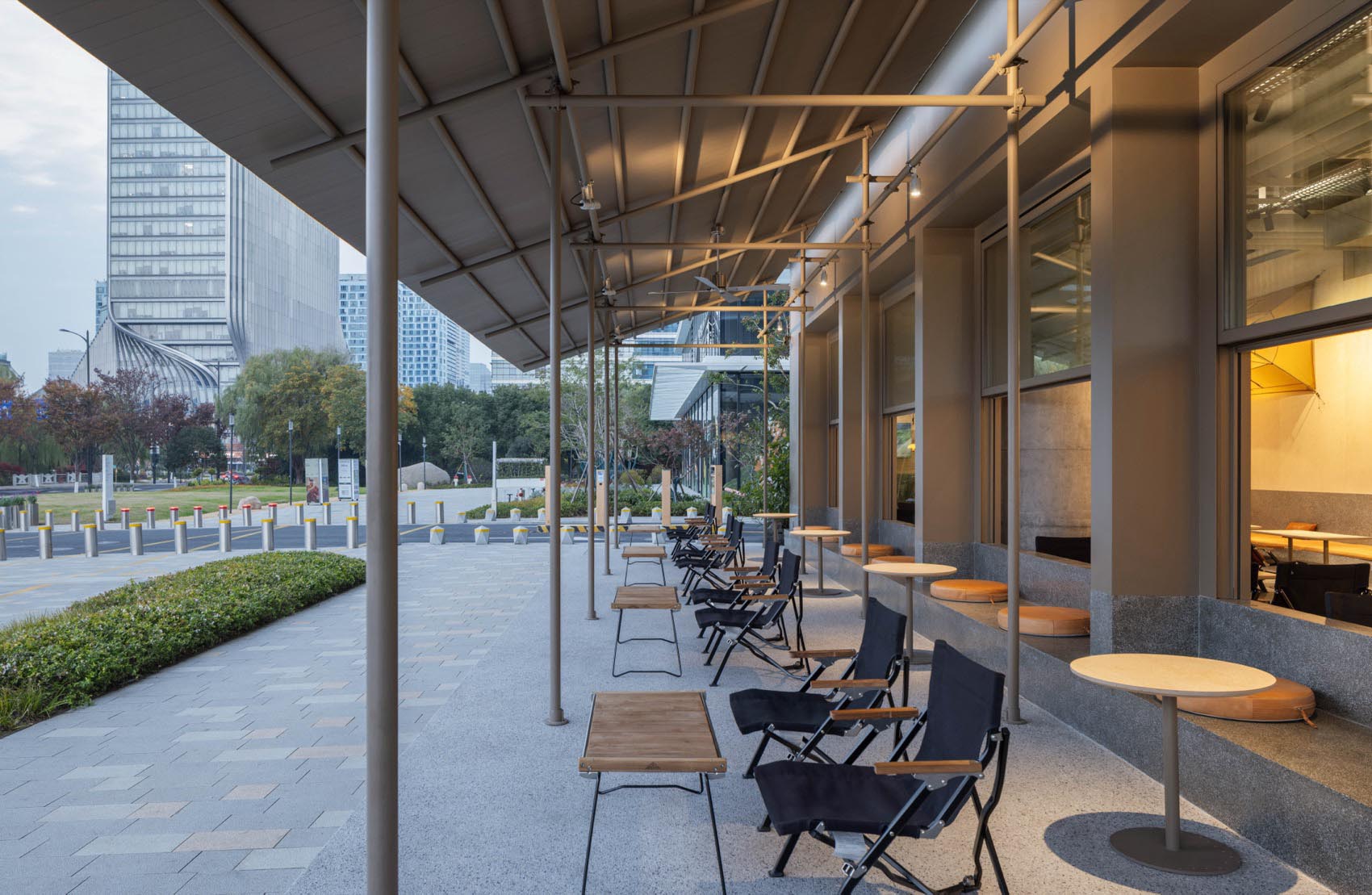 觀堂室內設計,咖啡廳設計,杭州,親橙Park裏,咖啡廳設計案例,咖啡廳設計方案,極簡主義,極簡風格,CEOL x OFF咖啡廳