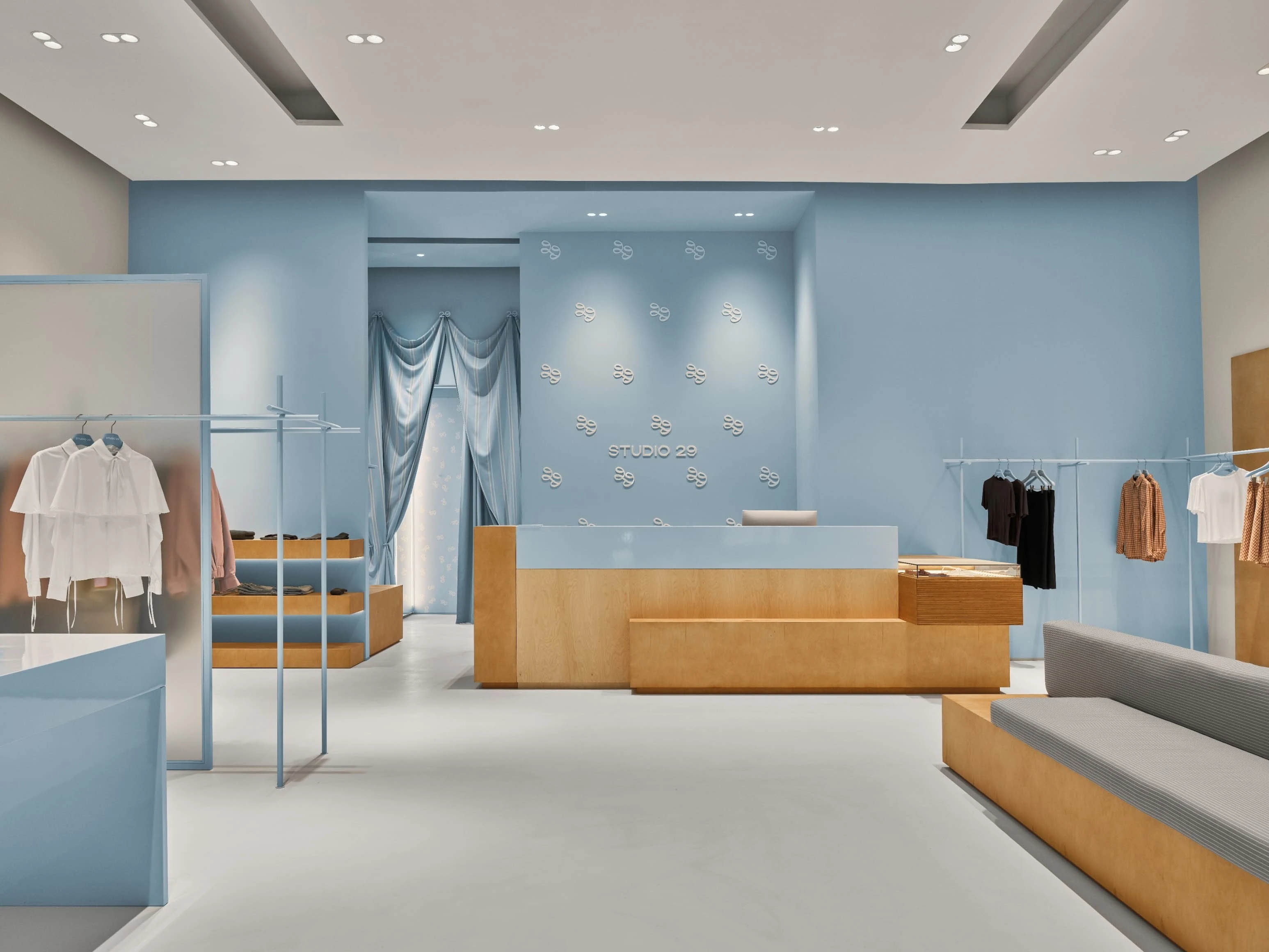 Studio 29,旗艦店設計,KIDZ,莫斯科,服裝店設計,極簡風格服裝店設計,極簡主義,旗艦店設計