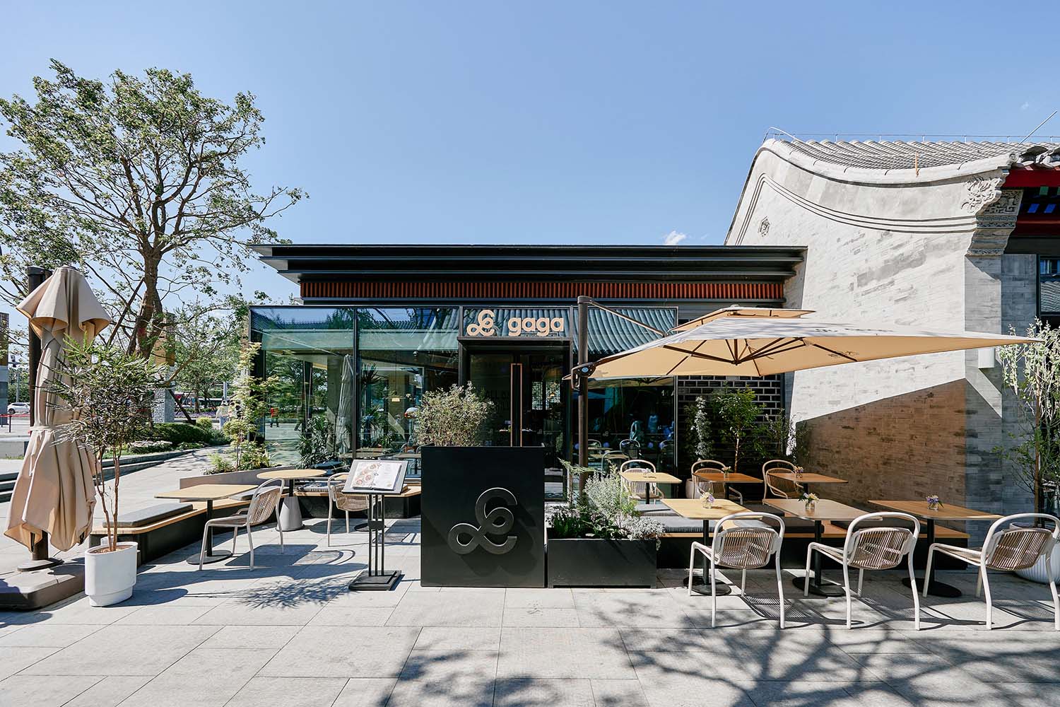 餐廳設計,休閑餐廳設計,輕食餐廳設計,主題餐廳設計,餐廳設計案例,餐廳設計方案,開放式花園餐廳,餐廳裝修,gaga北京大吉巷店,gaga餐廳,北京,odd設計事務所