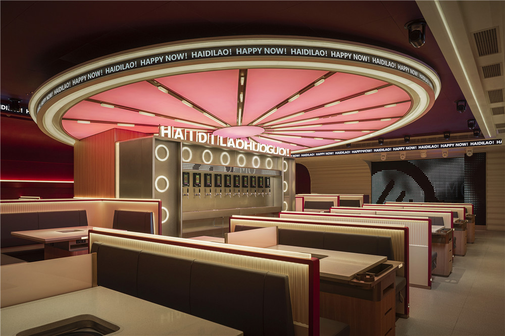 餐廳設計,火鍋店設計,主題火鍋店,海底撈火鍋店,火鍋店設計案例,火鍋店設計方案,休閑餐廳設計,海底撈東莞民盈國貿店,東莞,三厘社TRIOSTUDIO