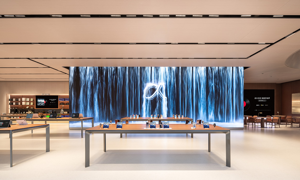 商店設計,零售店設計,零售店設計案例,零售店設計方案,旗艦店設計,榮耀零售店,手機零售店設計,榮耀深圳灣萬象城全球旗艦店,深圳,萬社設計Various Associates