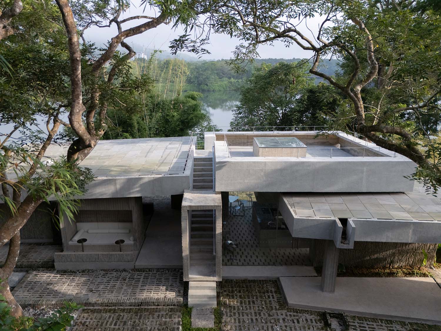 合造社建築設計事務所,公園配套建築設計,午倦宮,惠州,公園建築設計,鄉村河畔驛站,多功能空間,公共空間設計