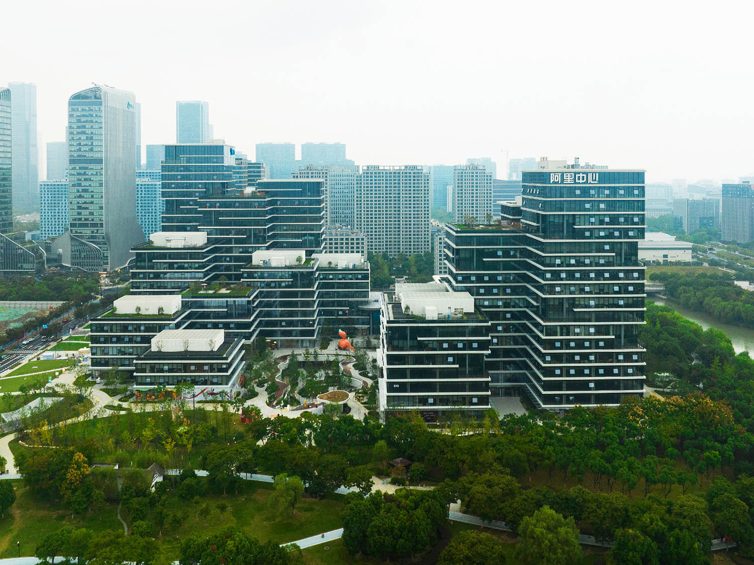 商業街區改造,商業街區景觀設計,綜合商業氛圍營造,氛圍感街區改造,氛圍感商場街區,杭州親橙Park一場關於商業、自然與停留的場所實驗,杭州,ProA璞愛設計