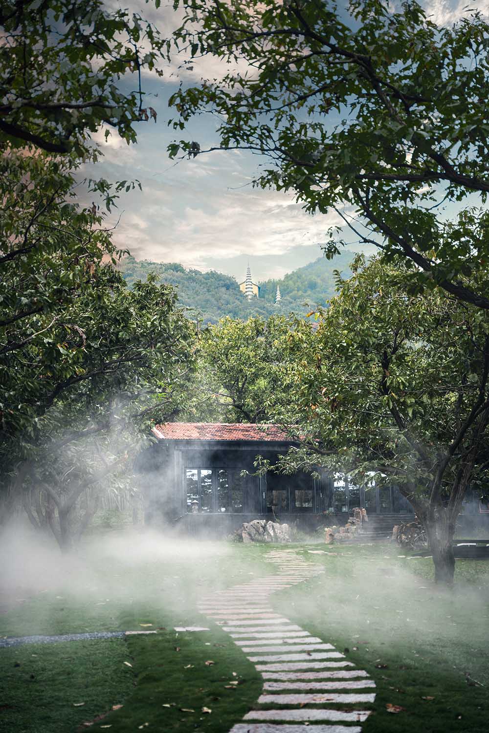 建築改造,度假區茶室設計,戶外茶室設計,景點茶室設計,茶室設計案例,茶室設計方案,湖州莫幹山高峰禪寺下的栗林小院—激發鄉村閑置資源新活力,湖州莫幹山,平介設計,楊楠