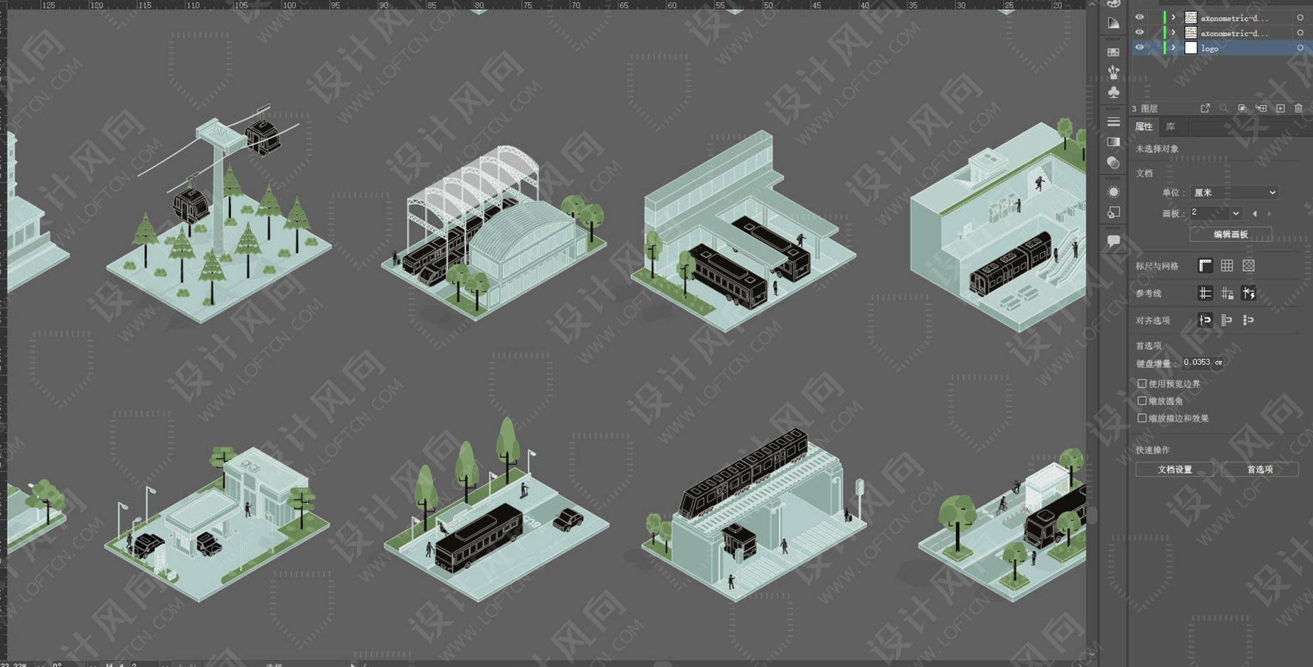 創意矢量圖集,等軸測設計素材,設計師必備創意素材,等軸測圖,設計素材,交通工具素材