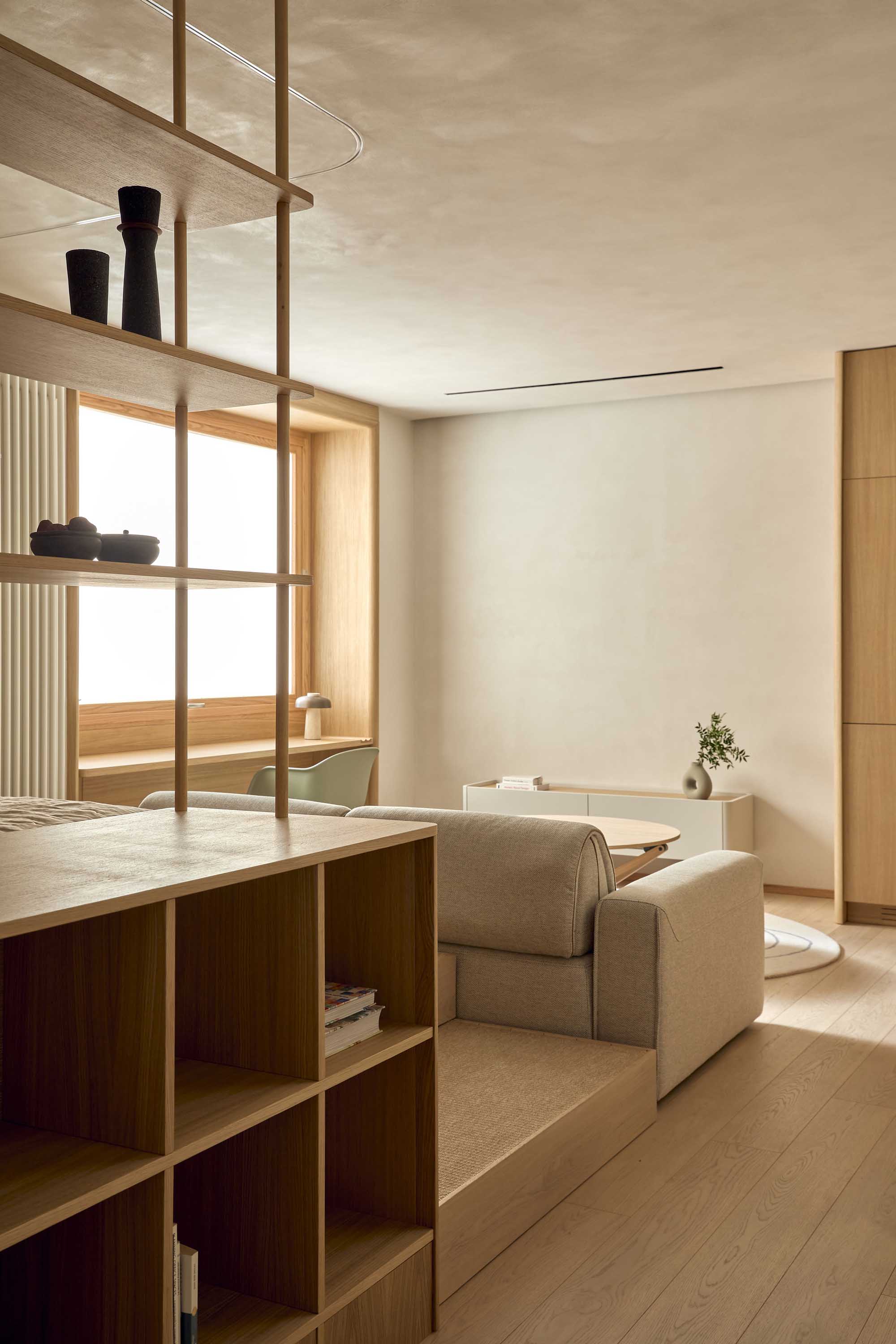 Studio Madera,公寓設計,公寓設計案例,西班牙,馬德裏,原木色,極簡主義