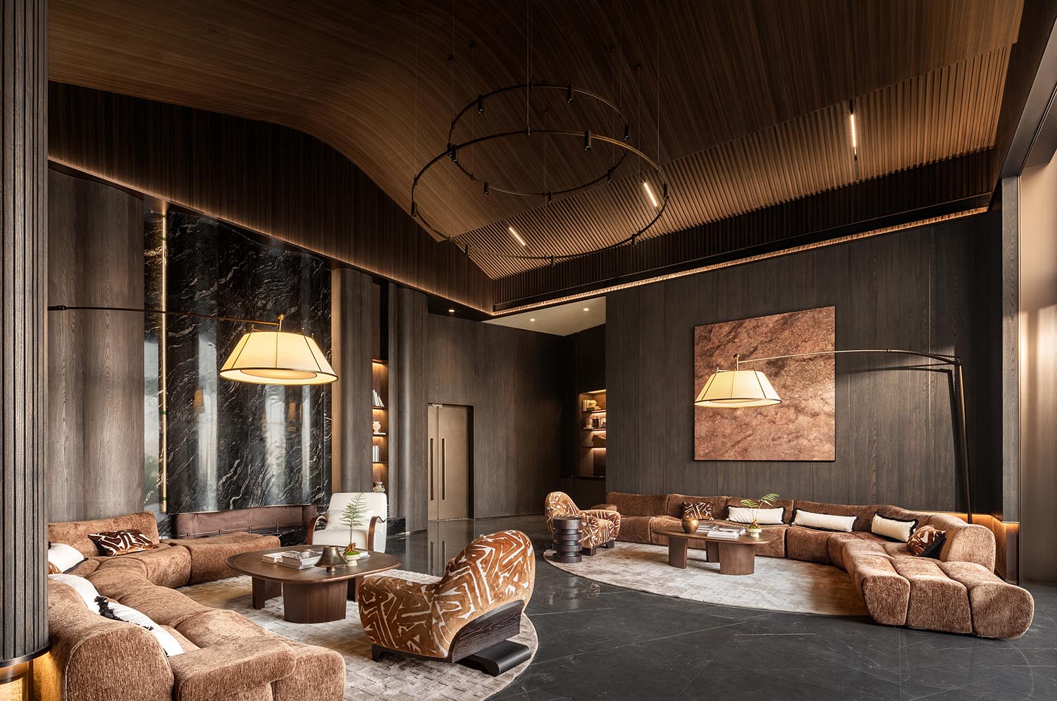 架空層設計,社區架空層,住宅架空層設計,社區化架空層,軟裝設計,架空層軟裝,成都麓湖·觀瀾架空層,成都,千尋設計,麓湖C30觀瀾組團