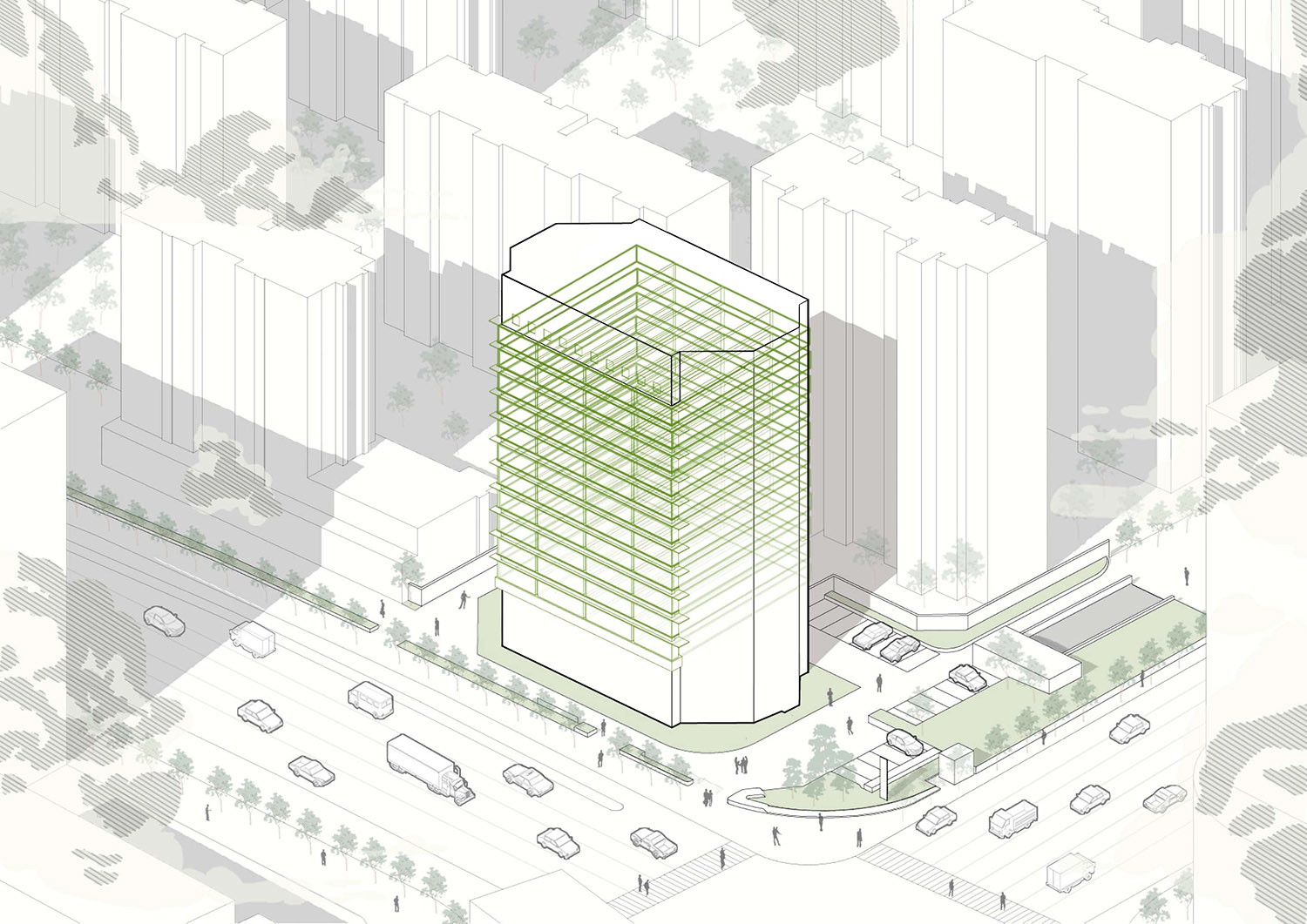 辦公大樓改造,外立麵改造,建築改造,立麵設計,城市更新,上海長寧海益大廈改造項目,上海,DUTS杜茲設計