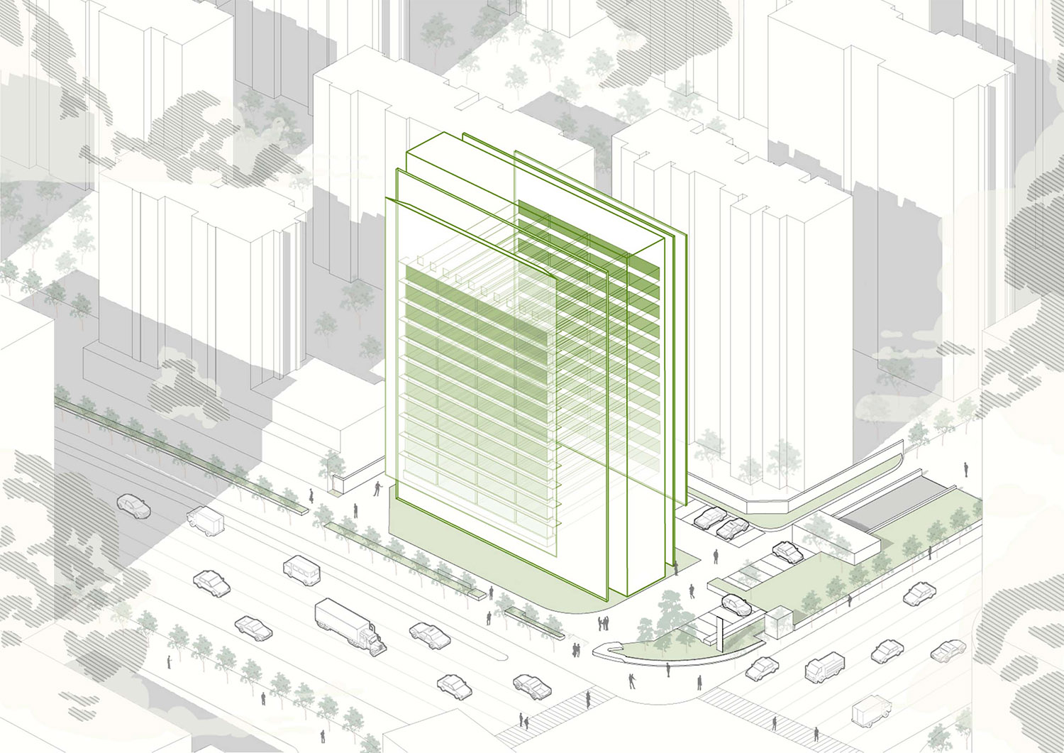辦公大樓改造,外立麵改造,建築改造,立麵設計,城市更新,上海長寧海益大廈改造項目,上海,DUTS杜茲設計