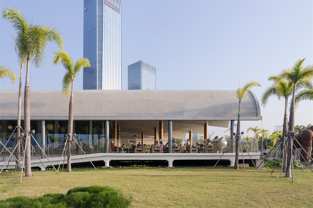 咖啡店設計,開放式咖啡店,公園咖啡店設計,咖啡店打卡,咖啡店裝修,咖啡店設計案例,咖啡店設計方案,福叁咖啡深圳前海石公園店,深圳,靖彥設計師