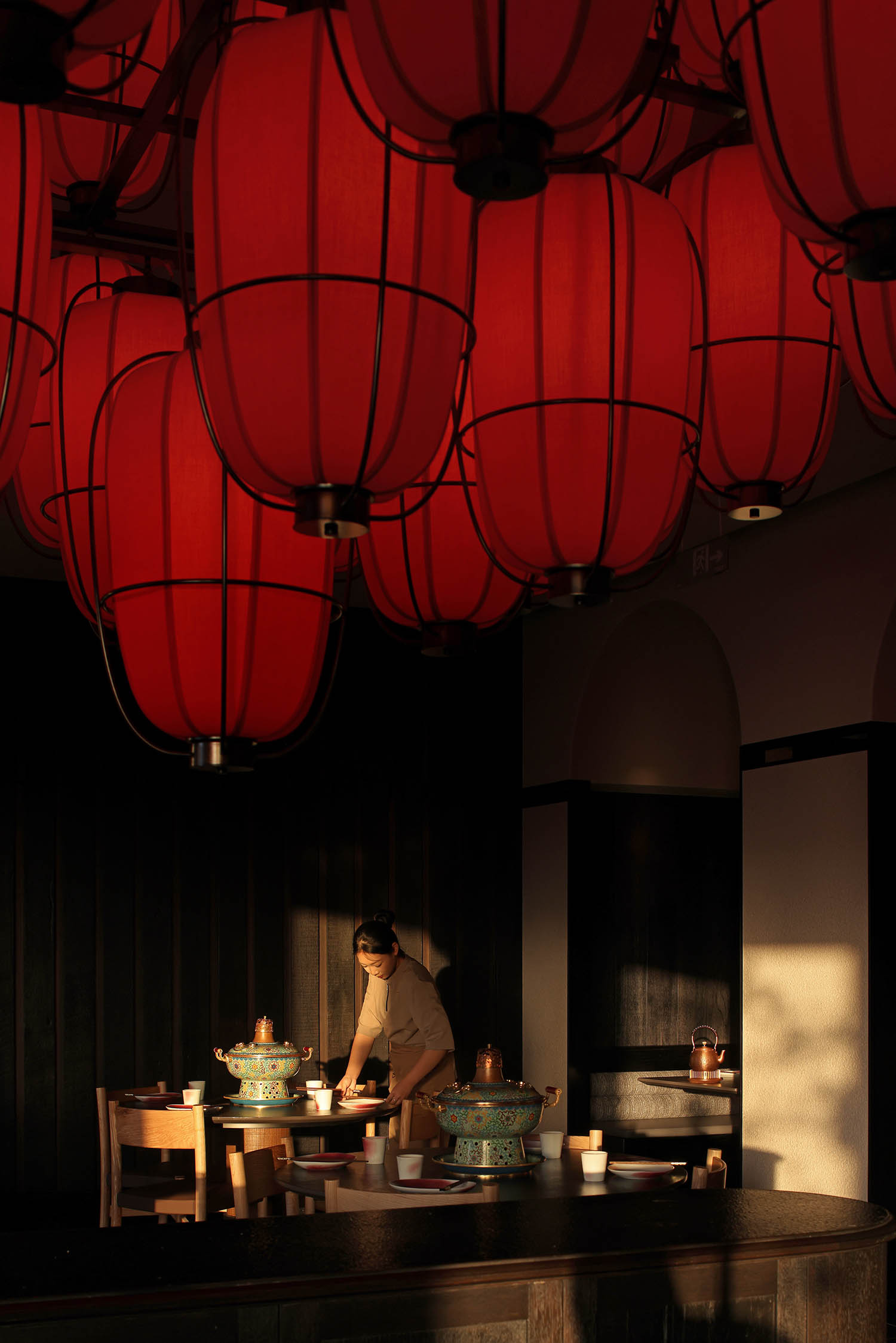 餐廳設計,火鍋店設計,主題火鍋店,銅鍋火鍋店設計,休閑餐廳設計,火鍋店設計案例,火鍋店設計方案,餐廳裝修,主題餐廳設計,西安金昆閣·銅鍋涮肉,西安,IN.X屋裏門外設計,吳為