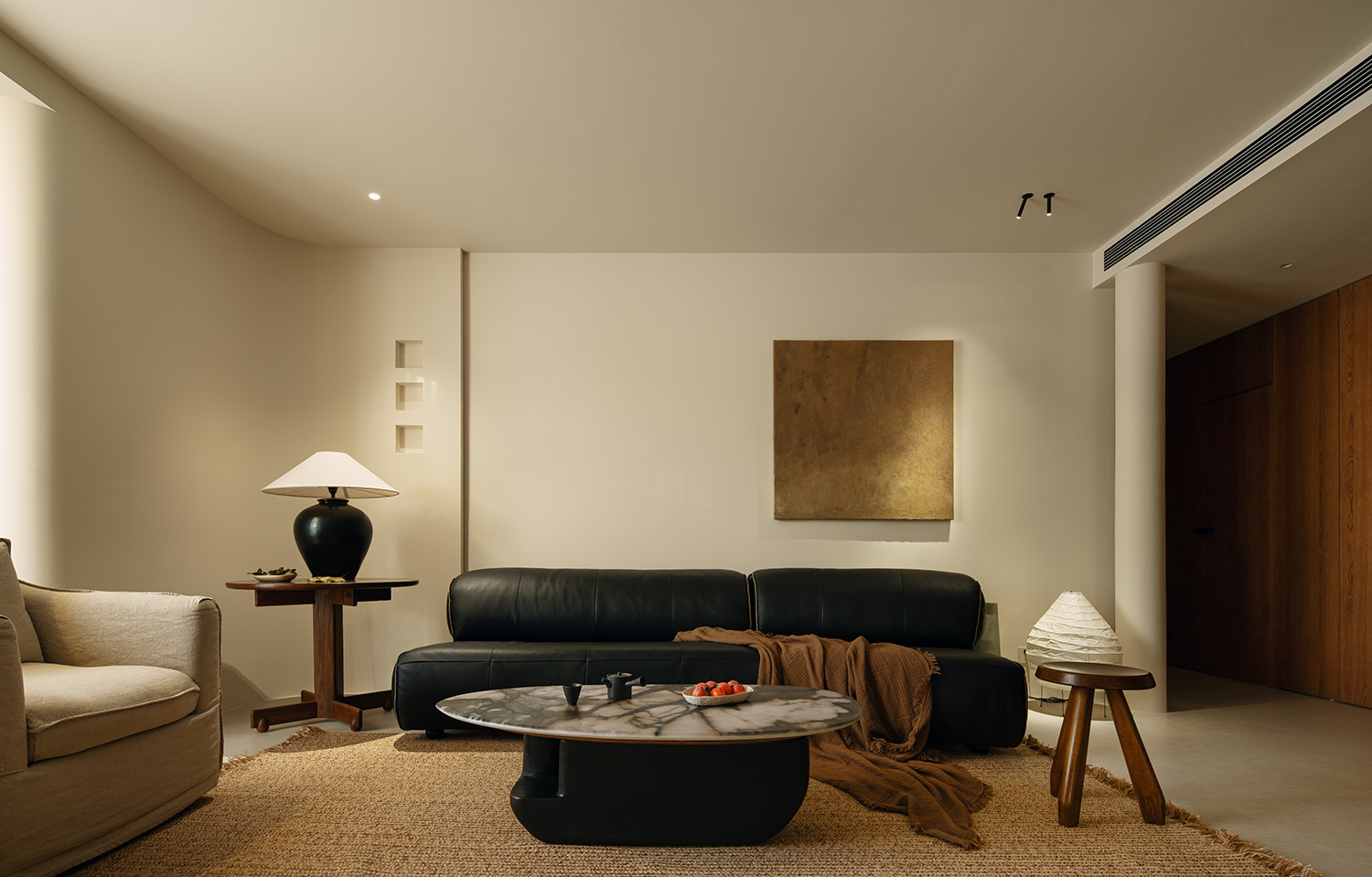 140㎡住宅設計,140㎡,住宅設計案例,住宅設計方案,家裝設計,奶油風住宅,極簡風住宅,西安住宅-極簡東方·歸處,西安,濤墨設計