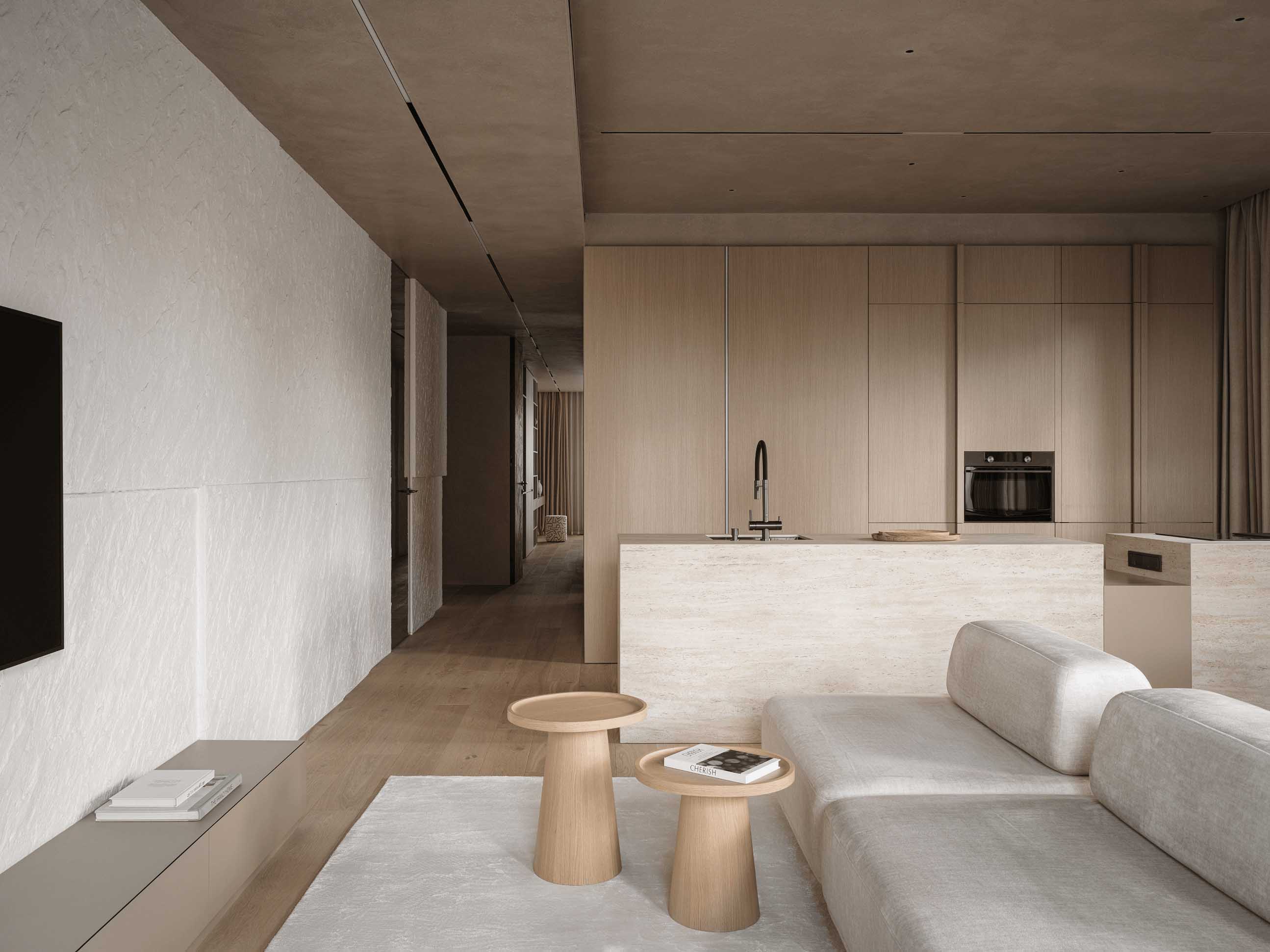 A&ES,大平層設計,大平層設計案例,莫斯科,大平層,中性色調