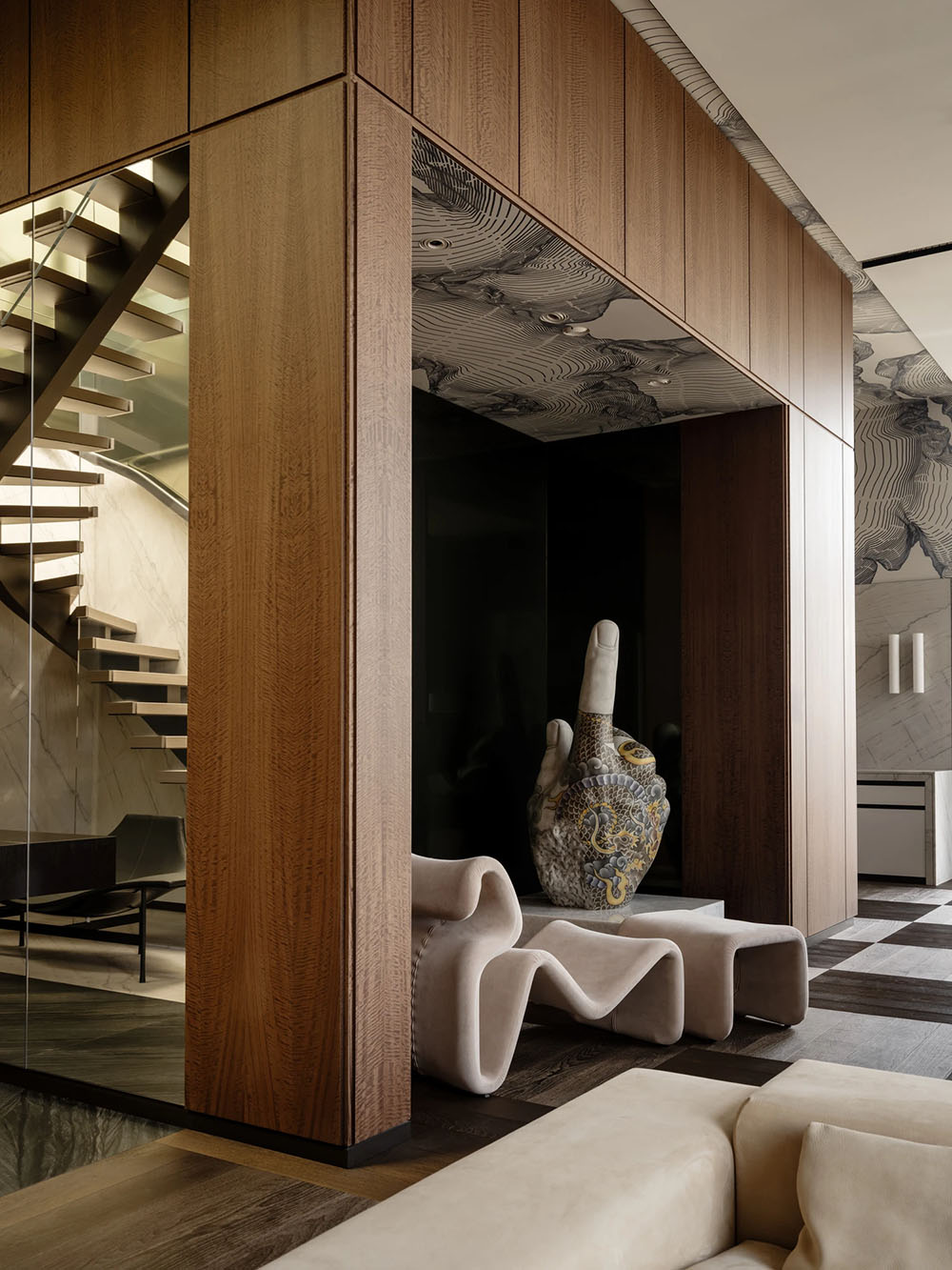 Dseesion,頂層公寓設計,頂層公寓設計案例,俄羅斯,莫斯科,藝術公寓