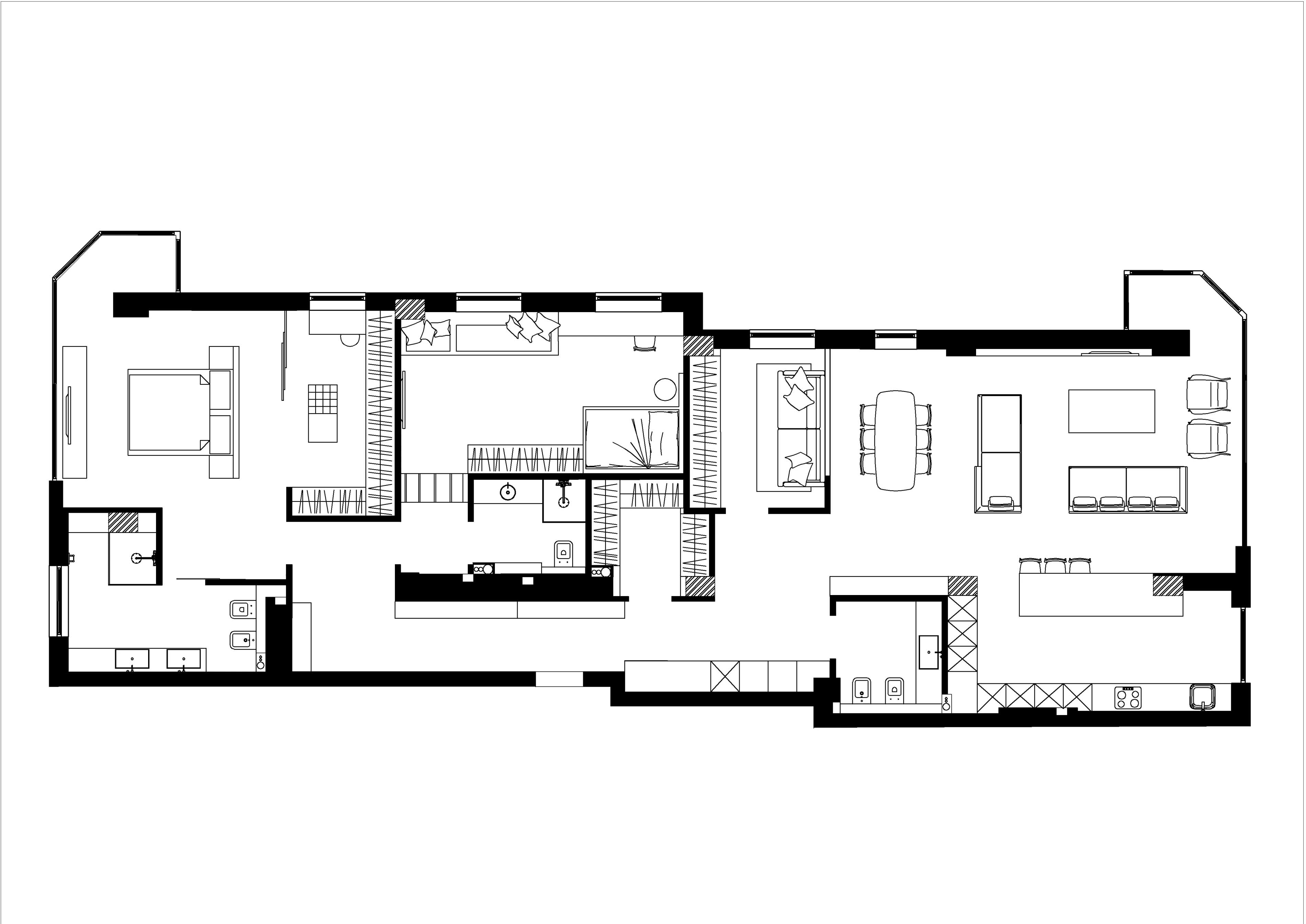 Refresh Architecture & Design,大平層設計,大平層設計案例,俄羅斯,大平層,中性色調
