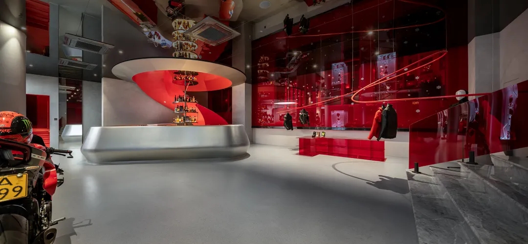 展廳設計,機車展廳,摩托車展廳設計,展廳設計案例,展廳設計方案,上海 SBK Pacing 運動展廳,上海,趙牧桓室內設計研究室