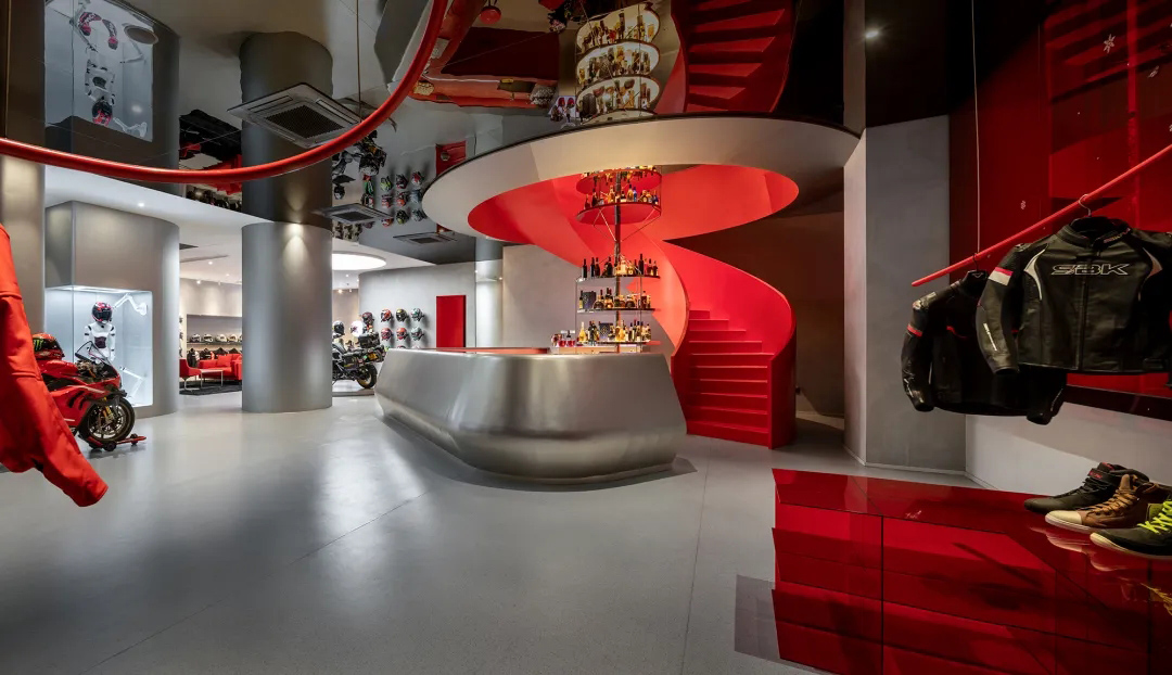 展廳設計,機車展廳,摩托車展廳設計,展廳設計案例,展廳設計方案,上海 SBK Pacing 運動展廳,上海,趙牧桓室內設計研究室