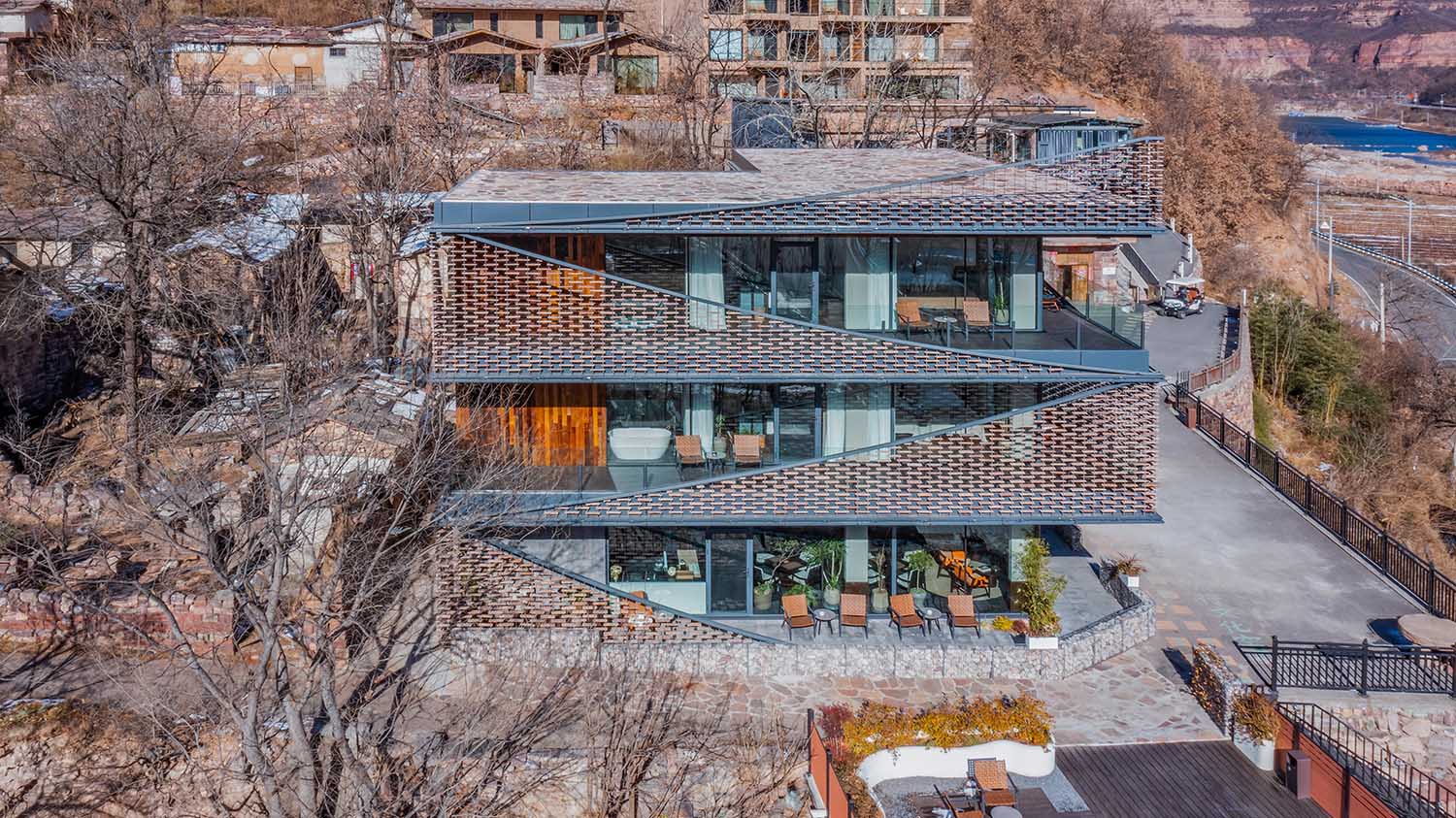 建築改造,酒店設計,度假酒店設計,酒店立麵改造,民宿設計,酒店設計案例,酒店設計方案,河南安陽不遠太行度假酒店二期,河南安陽,源合萬相建築設計