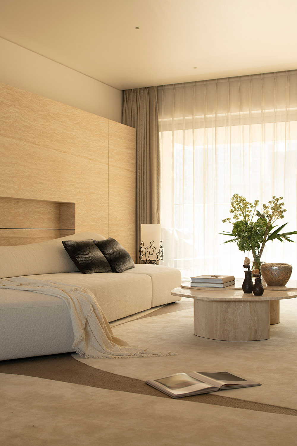 奶油風住宅,大平層設計,現代風格大平層設計,230㎡大平層設計,230㎡,奶油風大平層,大平層設計案例,大平層設計方案,廣州珠江新城大平層,廣州,共舍空間設計