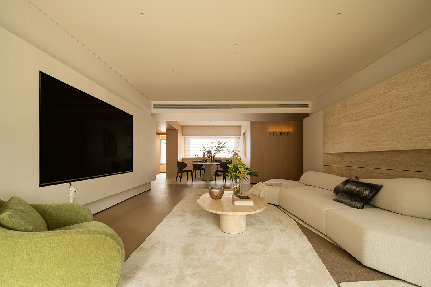 奶油風住宅,大平層設計,現代風格大平層設計,230㎡大平層設計,230㎡,奶油風大平層,大平層設計案例,大平層設計方案,廣州珠江新城大平層,廣州,共舍空間設計