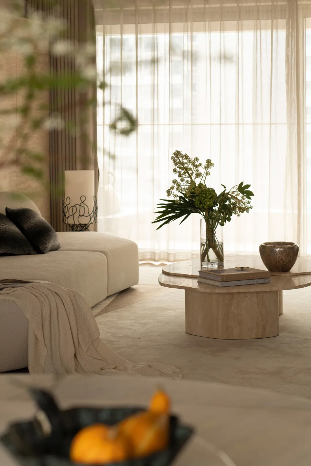 奶油風住宅,大平層設計,現代風格大平層設計,230㎡大平層設計,230㎡,奶油風大平層,大平層設計案例,大平層設計方案,廣州珠江新城大平層,廣州,共舍空間設計