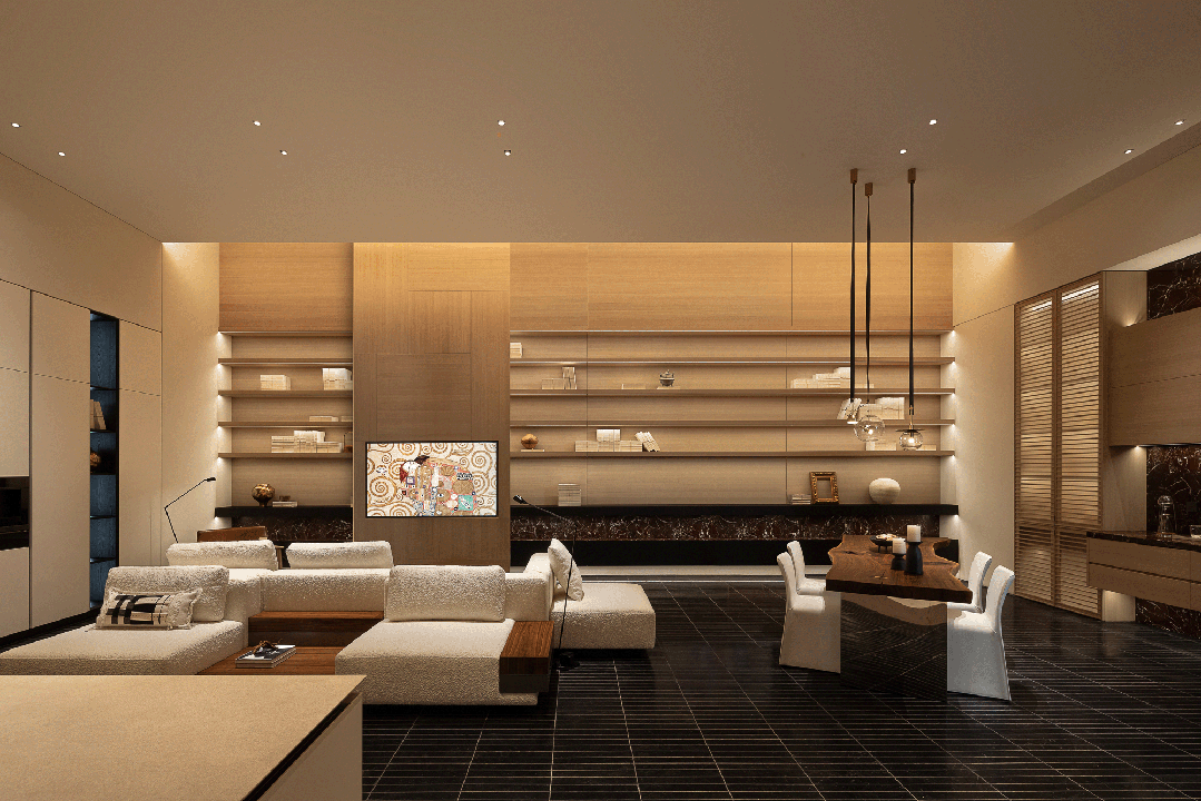 全屋定製展廳,展廳設計,展廳設計案例,展廳設計方案,木作展廳,家居展廳,合肥尚佰高定SUNBUY展廳,合肥,無向建築/武斌