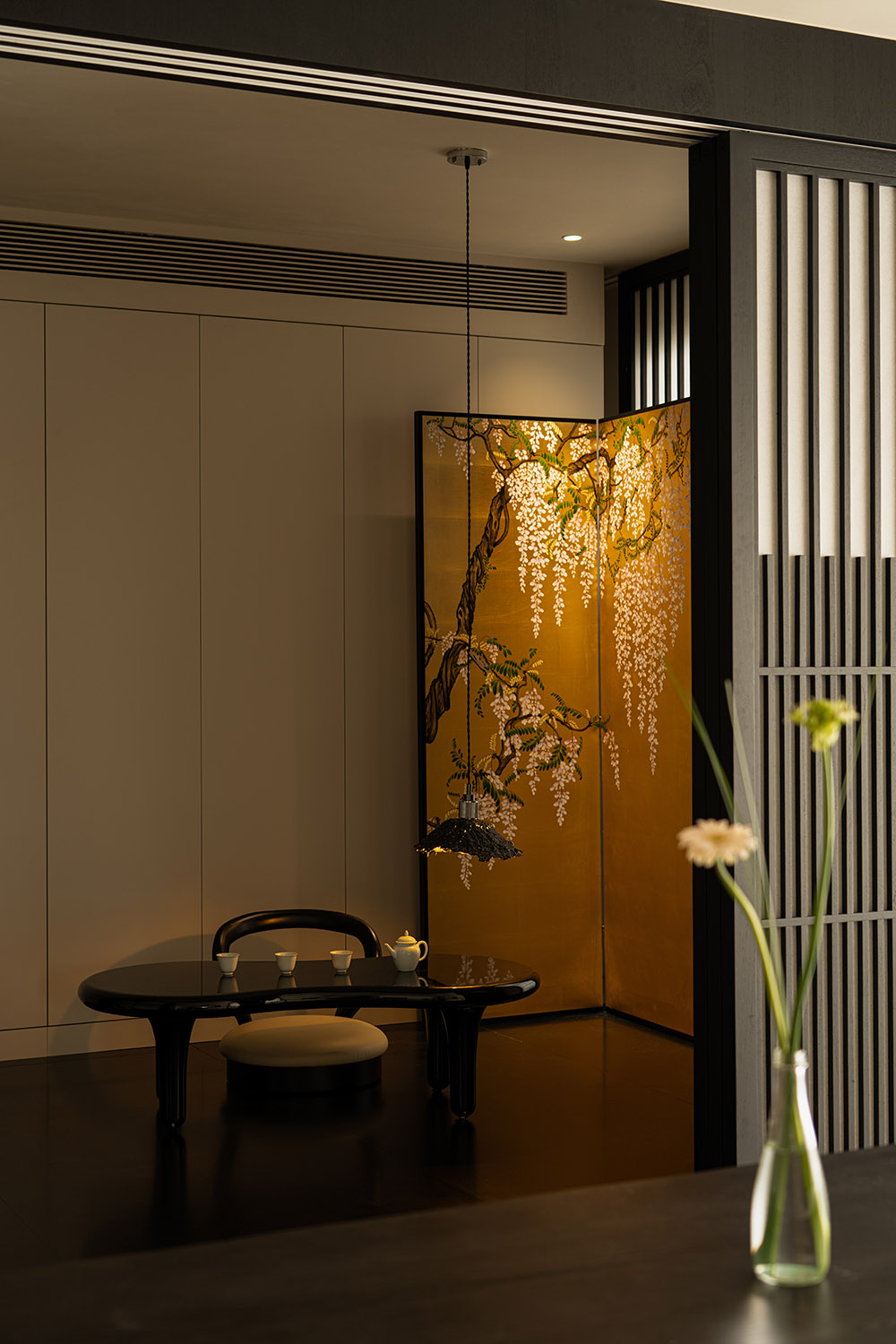 101㎡住宅設計,101㎡,家裝設計,住宅設計案例,住宅設計方案,宋式美學住宅,新中式住宅設計,溫州住宅-曲境入畫雅韻棲居,溫州,Mooli墨立設計