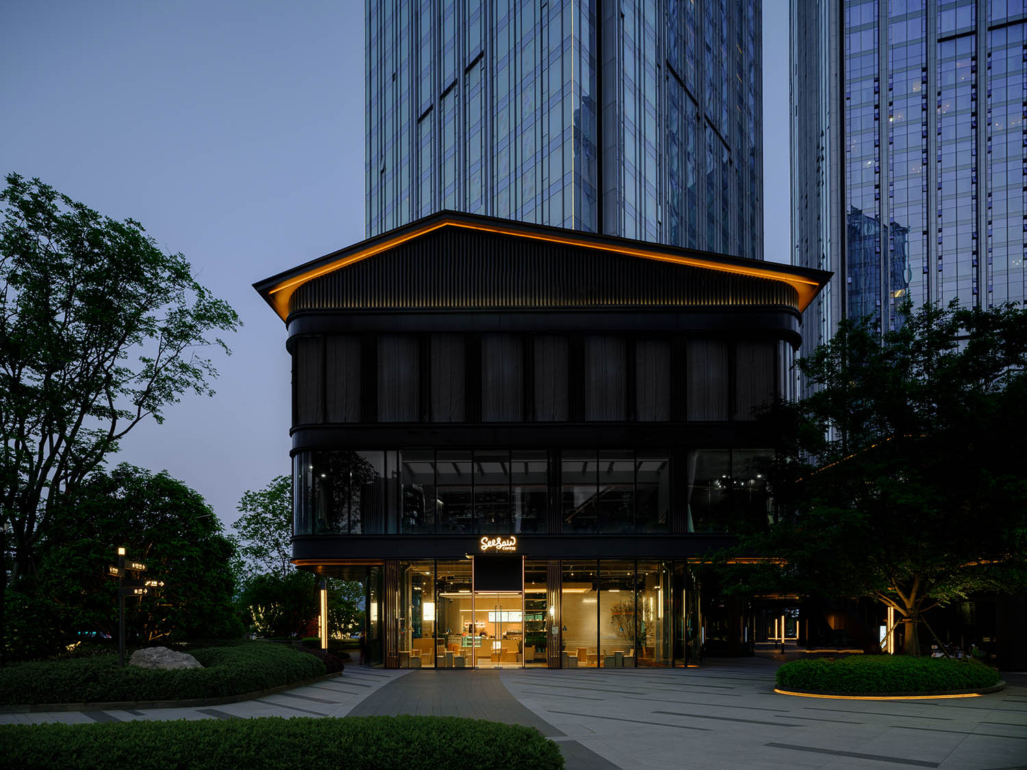 咖啡店設計,開放式咖啡店,鬆弛感咖啡店,商務中心咖啡店,咖啡店打卡,咖啡店裝修,咖啡店設計案例,咖啡店設計方案,長沙達美Seesaw咖啡店:遺落在都市CBD裏的一抹紅土,長沙,紫宇宙設計